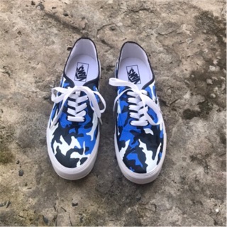 Giày vẽ tay Vans classic custom camo ảnh thật