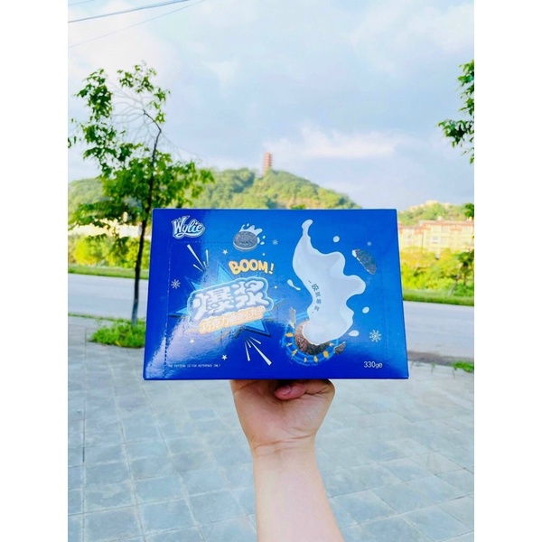 CÓ SẴN 330G🔥BÁNH Bi phủ Oreo NHÂN SỮA X2 TAN CHẢY & socola