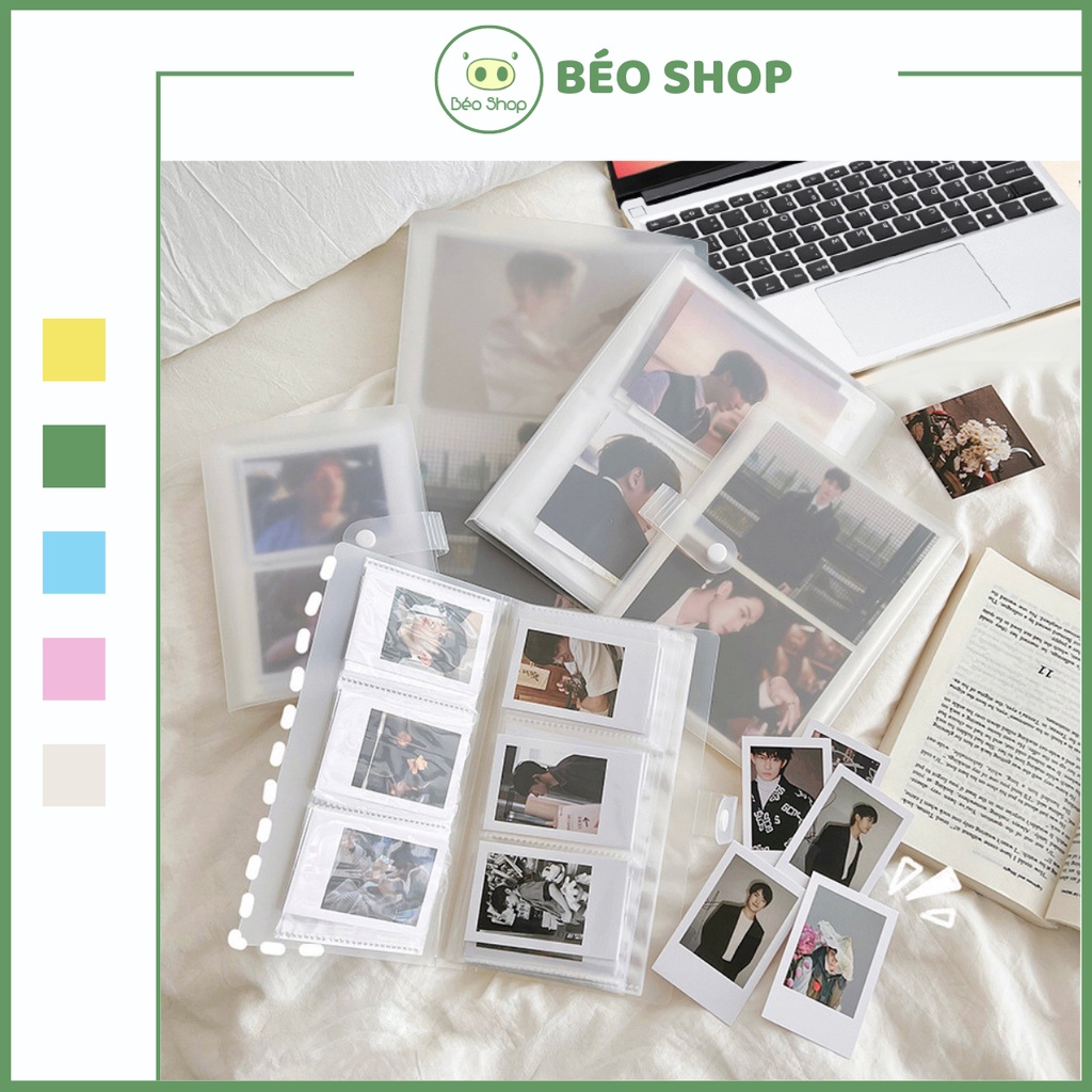 Album ảnh polaroid mini Béo shop bằng nhựa PP trong mờ 3 4 5 6 7 inch nhiều ngăn chứa ảnh idol lưu niệm