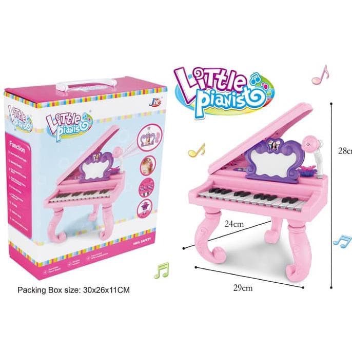 Đồ chơi Đàn Piano Little hồng có pin 3 chân kèm micro