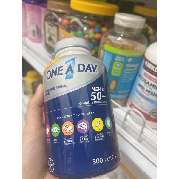 One A Day Men 50+ 300 viên - Viên uống MultiVitamin bổ sung sức khỏe cho nam trên 50 tuổi của Mỹ - GG