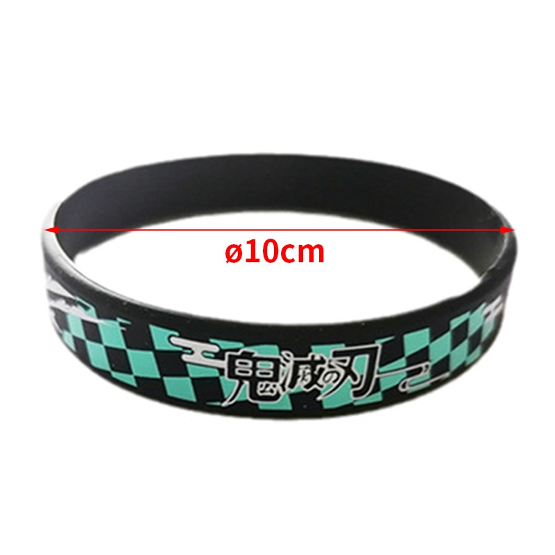 Set 5 vòng đeo tay silicone in hình nhân vật anime Kimetsu No Yaiba