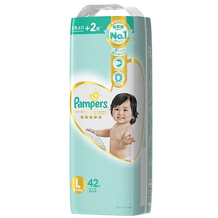 Tã dán Pampers Cao Cấp L40+2 (42 miếng)