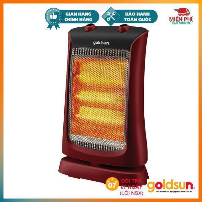 Đèn Sưởi 2 Bóng Halogen GOLDSUN GHLH-2002, Máy Sưởi Halogen GOLDSUN Tốc Độ Làm Ấm Nhanh Tỏa Nhiệt Đều