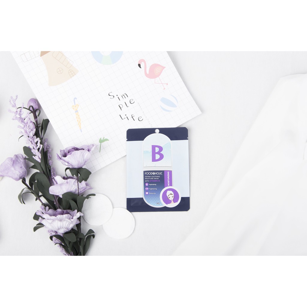Mặt Nạ Dưỡng Ẩm Foodaholic Derma Soothing Moisture Mask With Vitamin B 23g