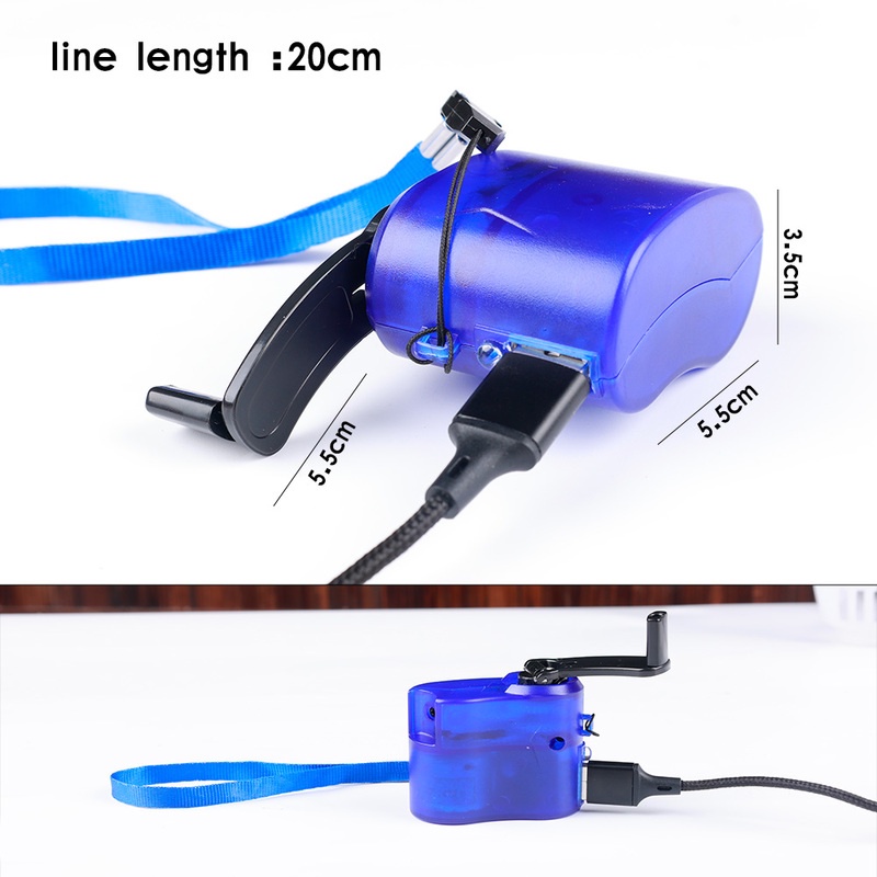 Cục Sạc Dynamo Khẩn Cấp Mini Di Động Kèm Sạc Điện Thoại USB Tiện Dụng Cho Hoạt Động Ngoài Trời