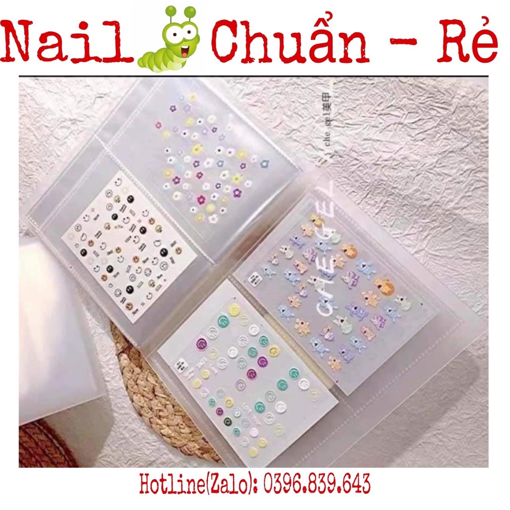 SỔ Đựng Sticker - Album 80 Ngăn Đựng Stick, Mẫu Nail. Mẫu Ảnh