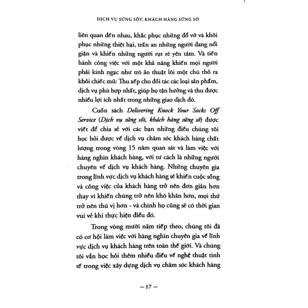 Sách - Dịch Vụ Sửng Sốt Khách Hàng Sững Sờ