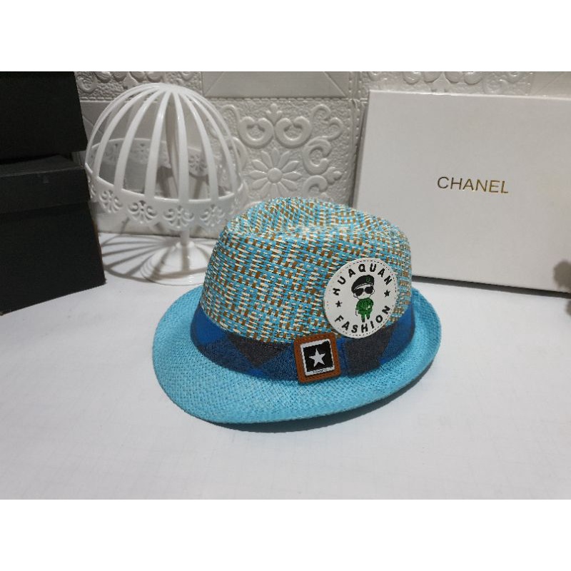 Mũ cói đi biển trẻ em mũ bé trai 2 đên 7 tuổi