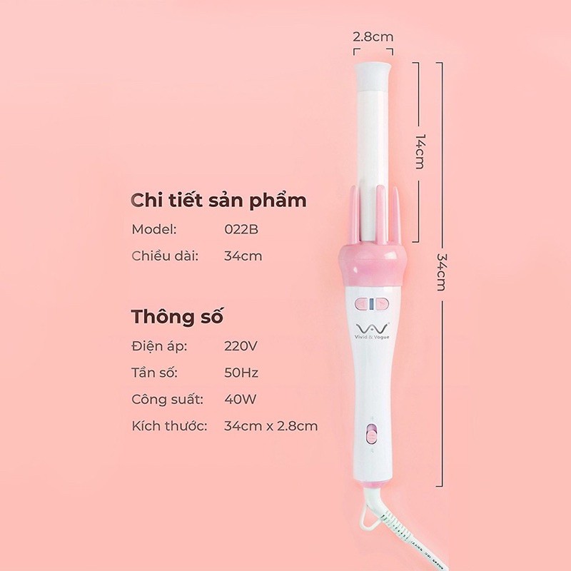 [Hot Review] Gậy uốn xoăn xoay tự động 360 VIVID & VOGUE bán chạy chính hãng nội địa Trung - BFU STORE