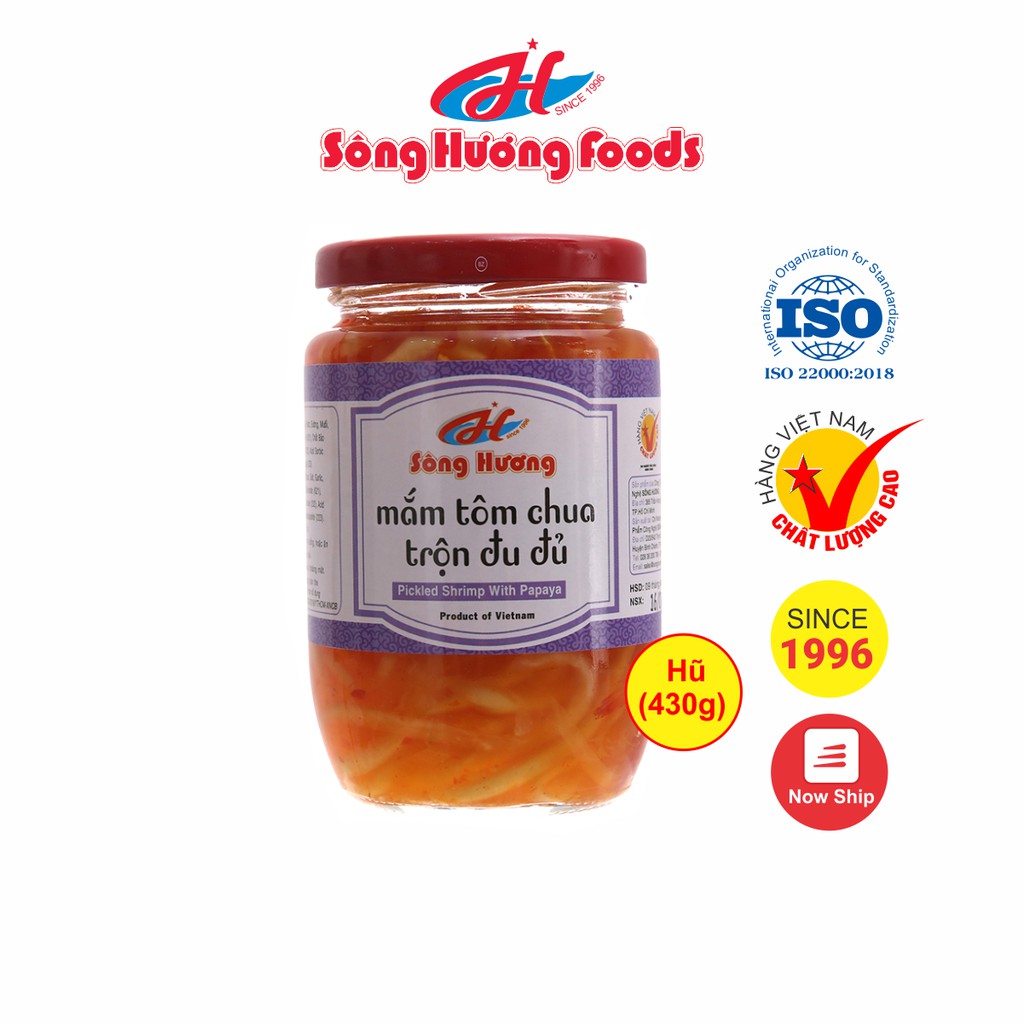 Mắm Tôm Chua Trộn Đu Đủ Sông Hương Foods Hũ 430g