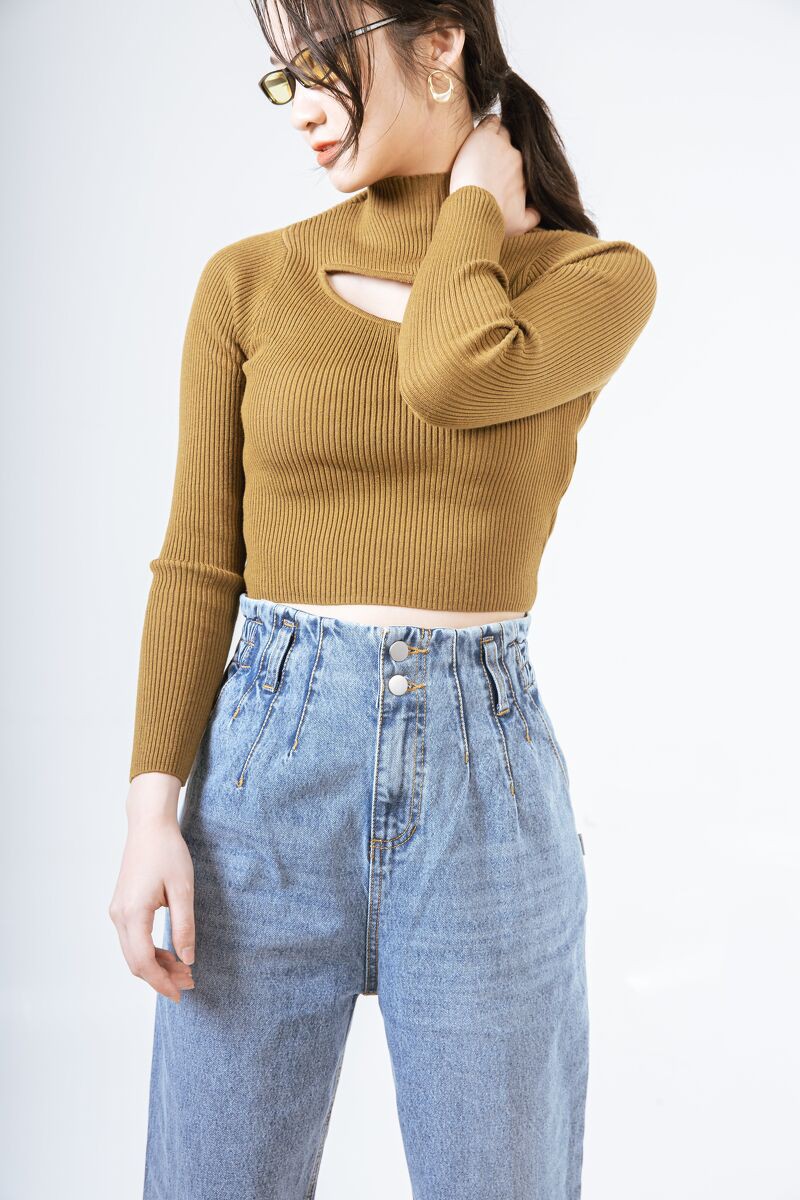 CCHAT Quần jean cạp cao chun TS | BigBuy360 - bigbuy360.vn