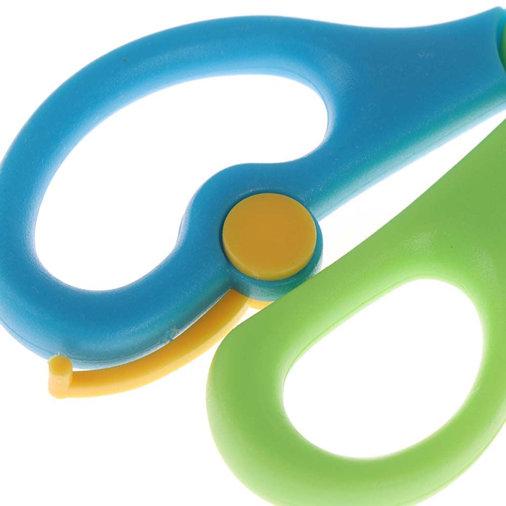 Kéo nhựa đầu tròn mini nhiều màu sắc dùng cắt ảnh/ trang trí sổ tay cho trường mẫu giáo