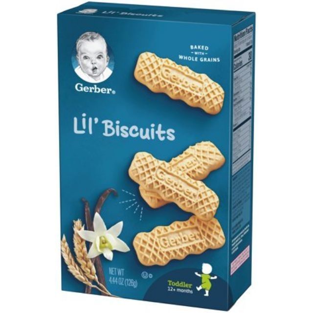 Bánh quy ăn dặm Gerber vani Lil Biscuits