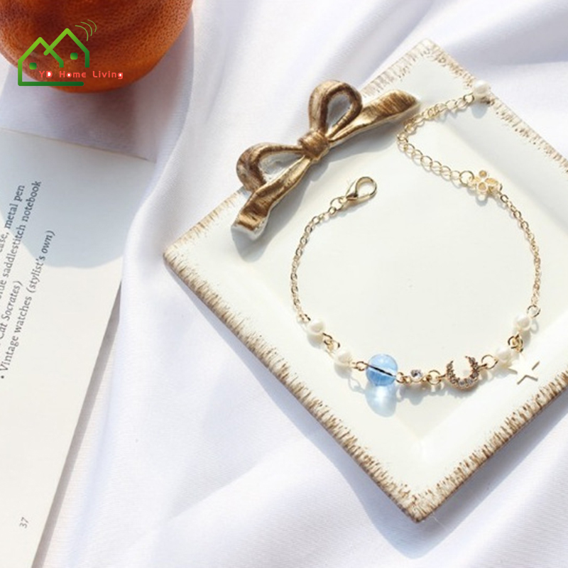 Vòng Đeo Tay Hình Bông Hoa Đính Ngọc Trai Giả Xinh Xắn