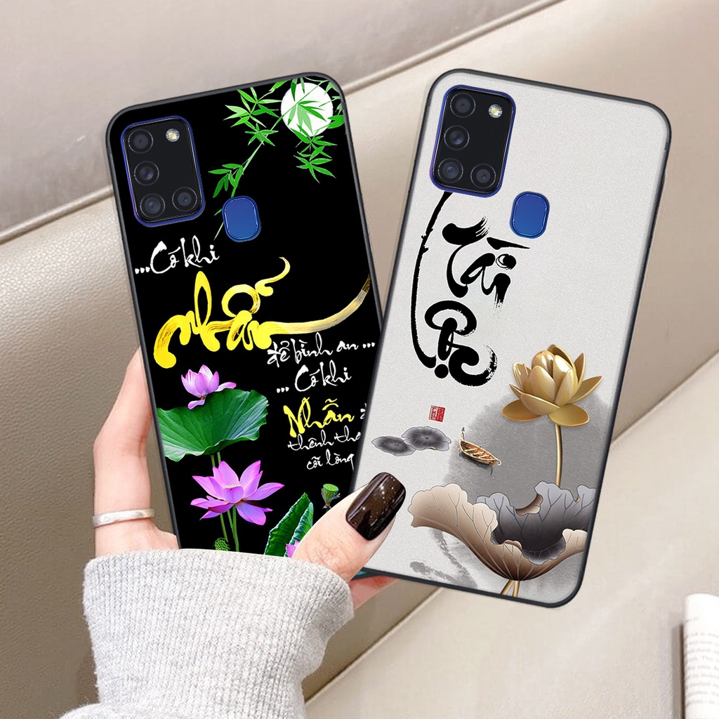 Ốp lưng Samsung Galaxy A21S in hình chữ tài chữ lộc, Cha Mẹ, bình an SIÊU ĐẸP