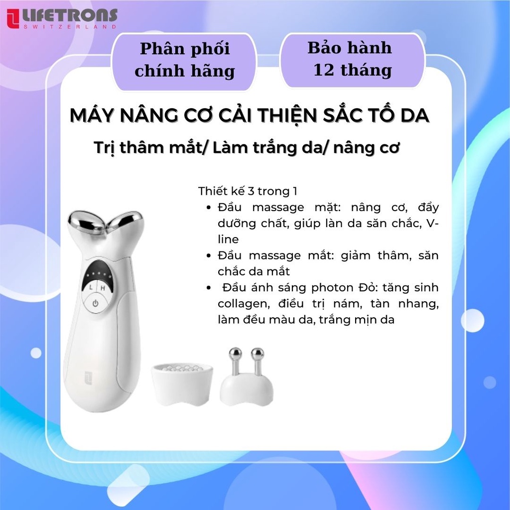 Máy nâng cơ và cải thiện sắc tố da Lifetrons EP-400 giúp cải thiện nếp nhăn và da xỉn màu