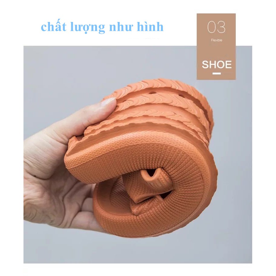 Dép thông hơi bánh mì độn đế 4cm siêu nhẹ chống trượt kiểu nhật chất lượng tốt