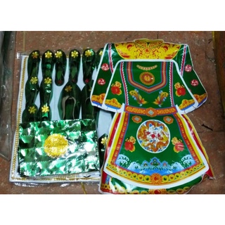 Bộ áo + hài bằng giấy + giấy tiền cúng 13 Bà Mụ