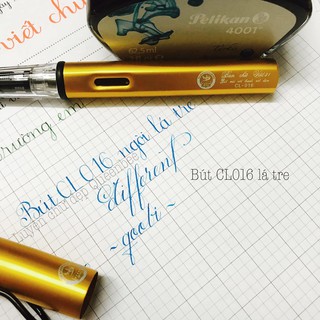 Bút Máy Ban Chữ Việt Kim Tinh Lá Tre cl016 ( viết máy ngòi kim tinh lá tre )