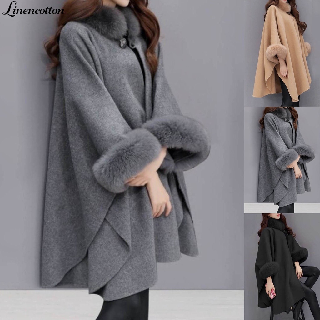 Áo khoác dáng dài chất liệu cotton lanh giữ ấm thời trang cho nữ
 | BigBuy360 - bigbuy360.vn