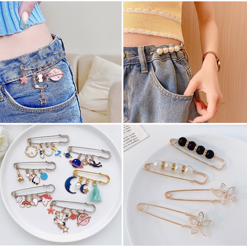 Ghim khoá cố định lưng quần kiểu dáng nhỏ xinh phụ kiện quần áo xinh xắn