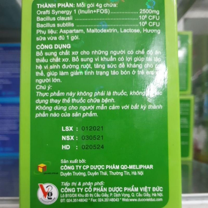 Men vi sinh hỗ trợ tiêu hóa Bio-acimin Fiber