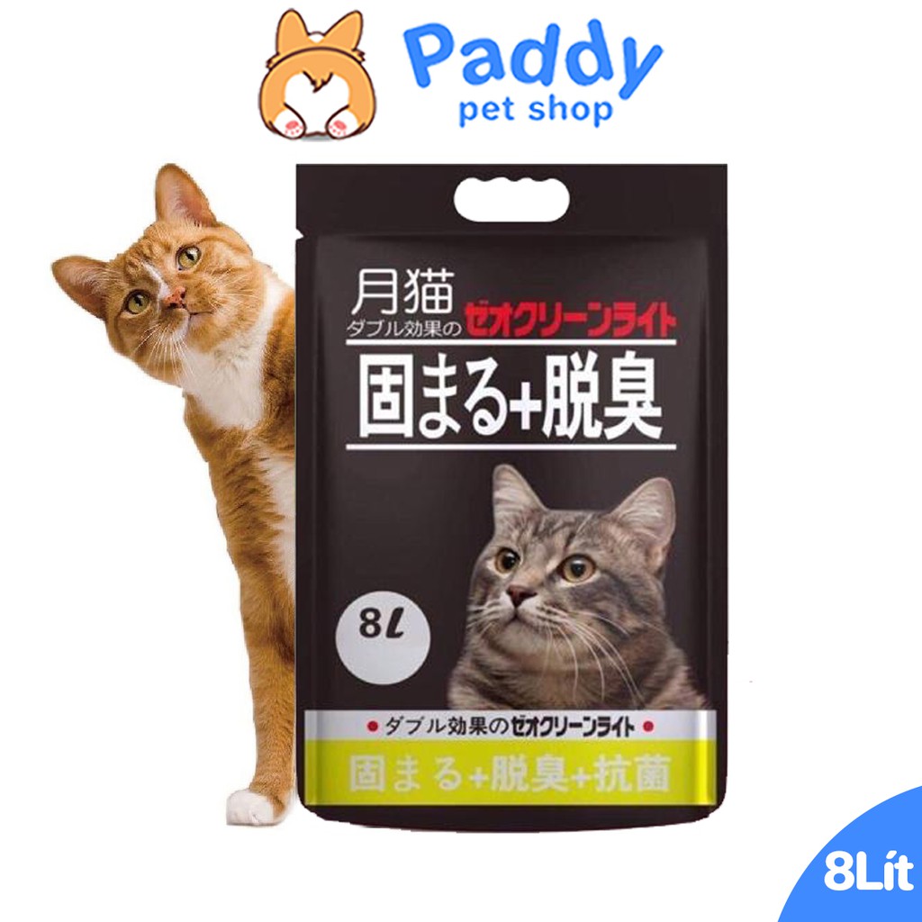 Cát Nhật Đen Moon Cat Vón Cục Khử Mùi Cực Tốt Tiết Kiệm Cho Mèo (8L)