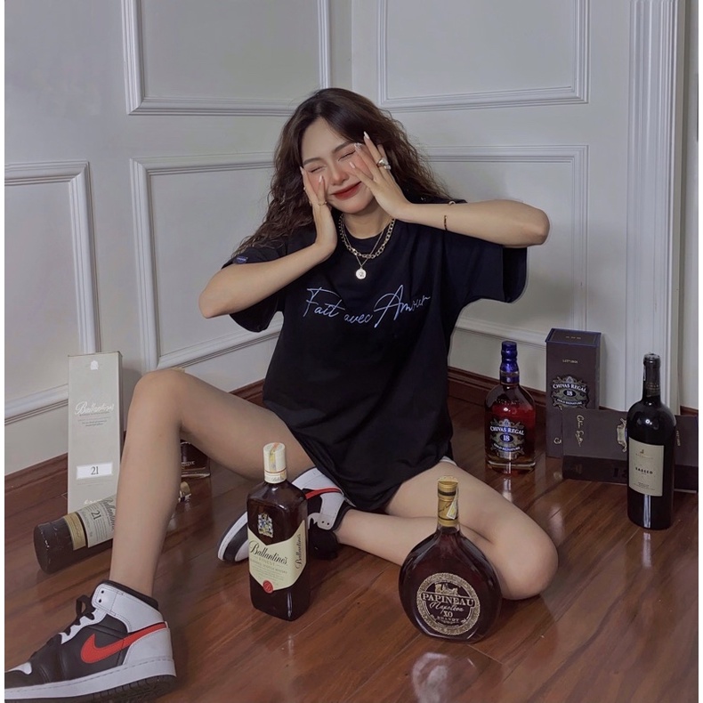 Áo Thun Unisex Cinder Tee Lovin Màu Kem Đen 100% Cotton 4 chiều dày - Local Brand Chính Hãng