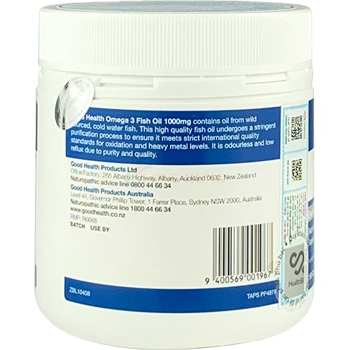 Viên uống GoodHealth Omega 3 Fish Oil 1000mg hỗ trợ tim mạch trí não