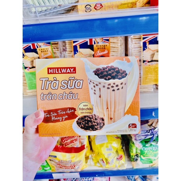 TRÀ SỮA TRÂN CHÂU HOÀNG GIA HILLWAY HỘP 260G CÁC VỊ