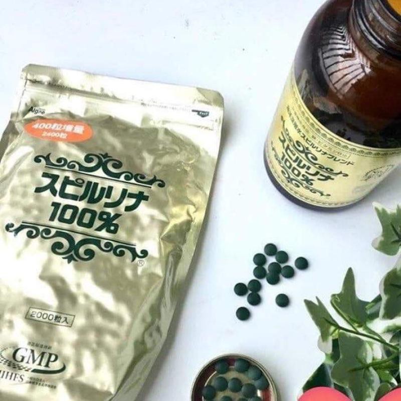 Tảo xoắn túi spirulina 2400 viên Nhật Bản