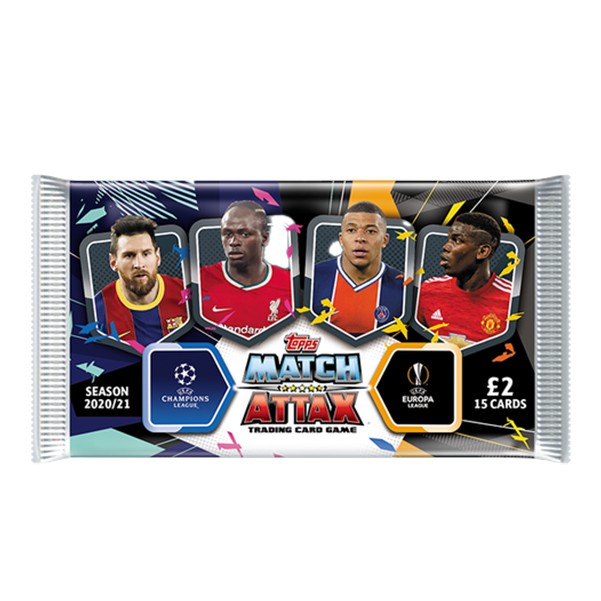 Pack 15 thẻ cầu thủ bóng đá Topps Match Attax Champions League 2020/21 - nguyên seal chính hãng mùa mới nhất