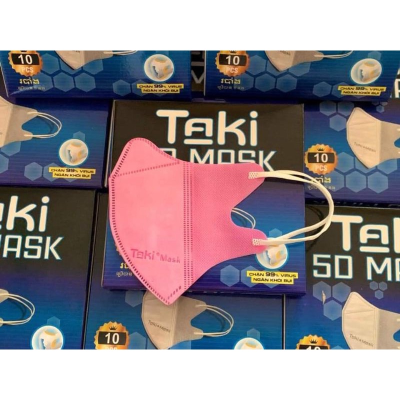 Hộp 10 Chiếc Khẩu Trang Y Tế 5D Mask Taki