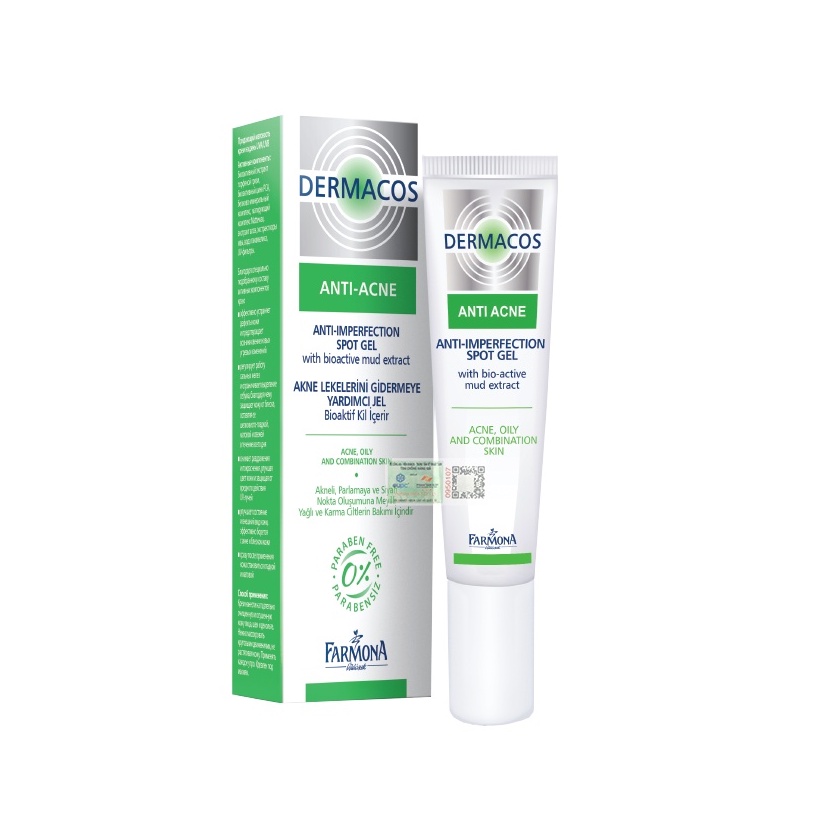 DERMACOS Gel Chấm Mụn Farmona Dermacos Anti Acne Imperfection Spot Gel - Kem giảm Mụn, Chứa Bùn Hoạt Tính