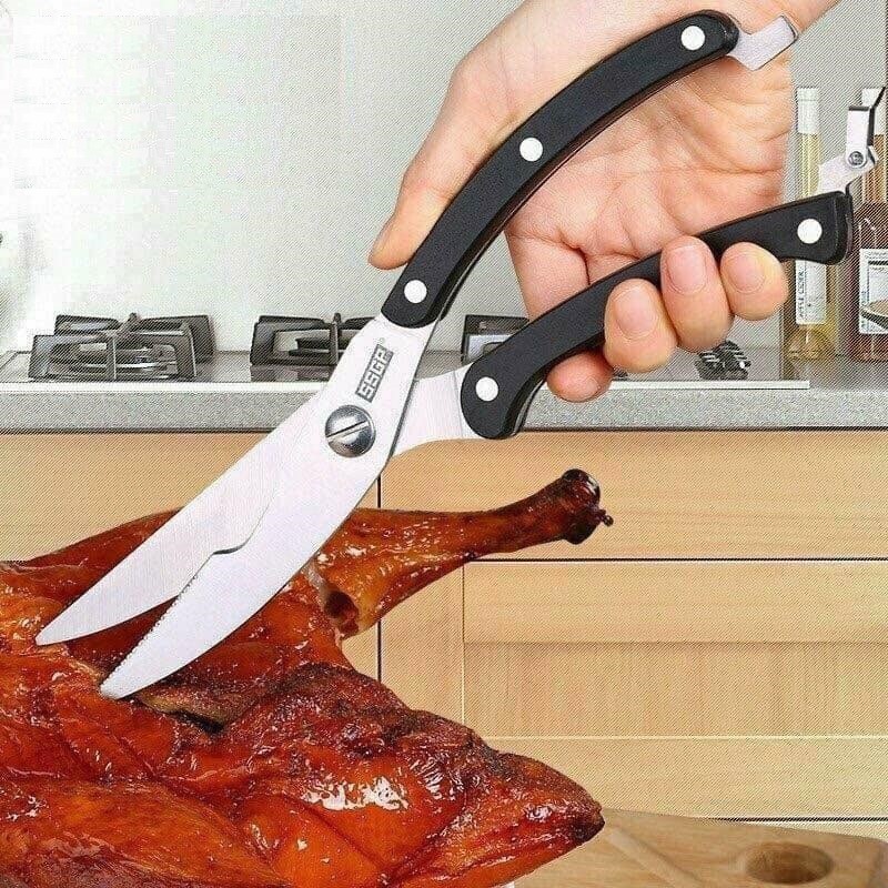 Kéo cắt gà đa năng cán vuông đen