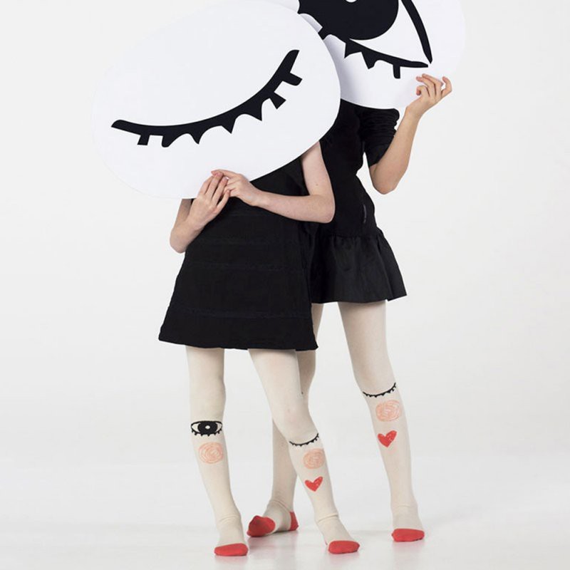 Quần Tất Hoạ Tiết Hoạt Hình Chất Liệu Co Giãn Cho Bé Gái