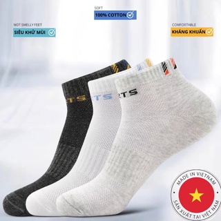 Tất nam thể thao hàng cao cấp, tất ngắn kháng khuẩn, chống mùi hôi, cotton thoáng mát Tmax.vn