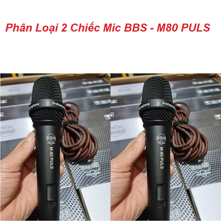 Micro Chính Hãng BBS M-80 PULS, Chuyên Hát Karaoke Gia Đình, Mic Kiểu Dáng Sang Trọng, Đầm Tay - Hát Quá Hay - BH 12 Th
