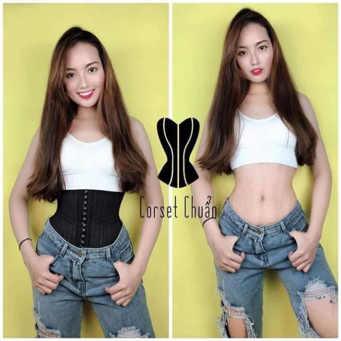 [XẢ KHO] Latex Corset Đai Nịt Bụng Latex Chuẩn - Fake đền 100 lần