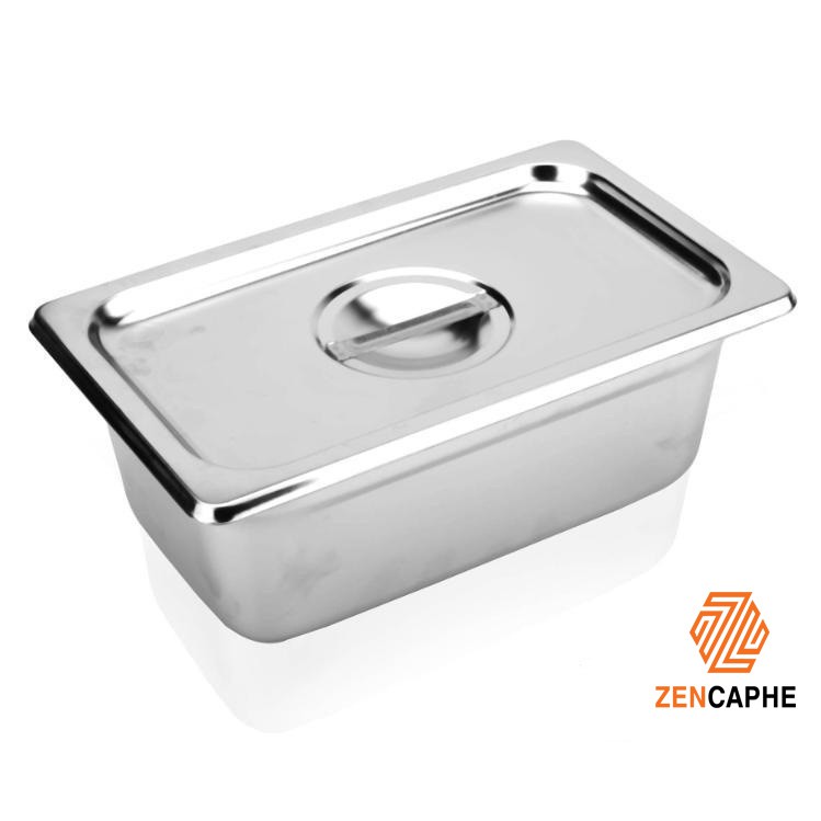 Khay Đựng Topping Inox 1/2-1/4-1/6 Có Nắp