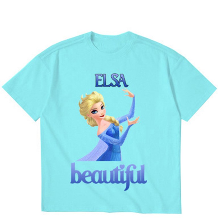 Áo thun bé gái form rộng in hình ELSA BEAUTIFUL - ATBG27