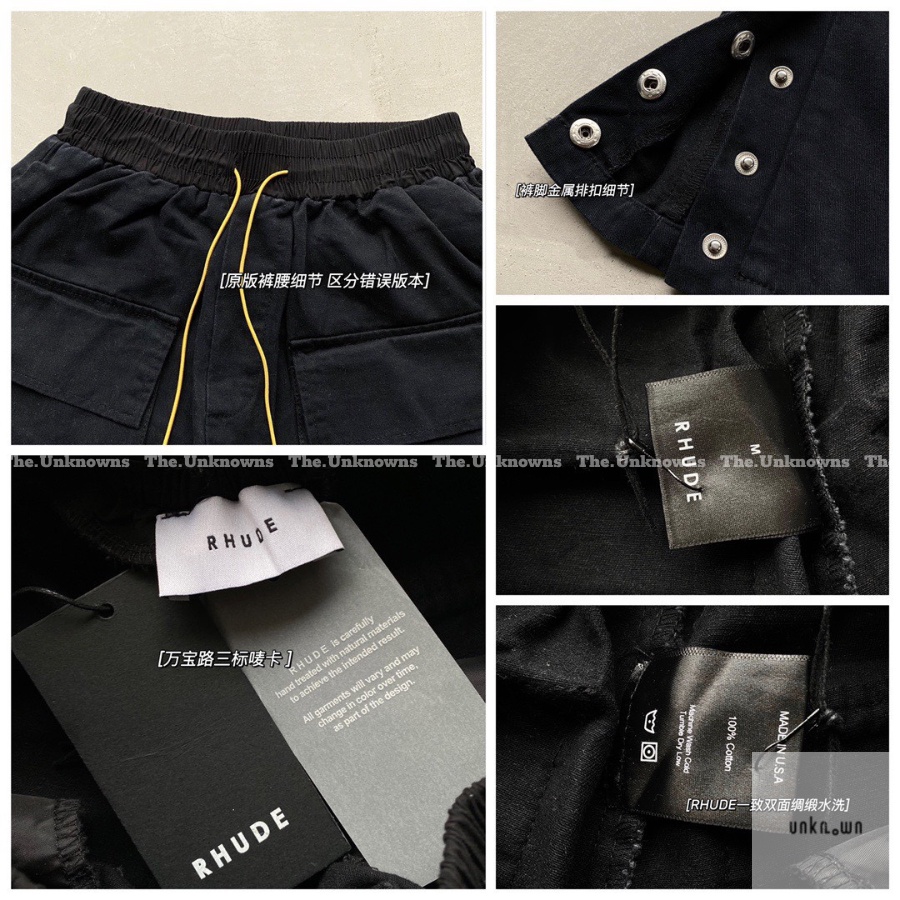 👑👑-Quần Snap II  R.HUDE  BLACK CARGO PANTS,quần cargo pants ống suông cao cấp full túi tag