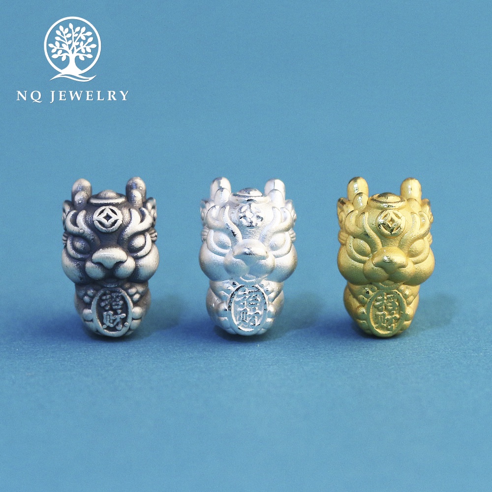 Charm bạc hình rồng xỏ ngang - NQ Jewelry