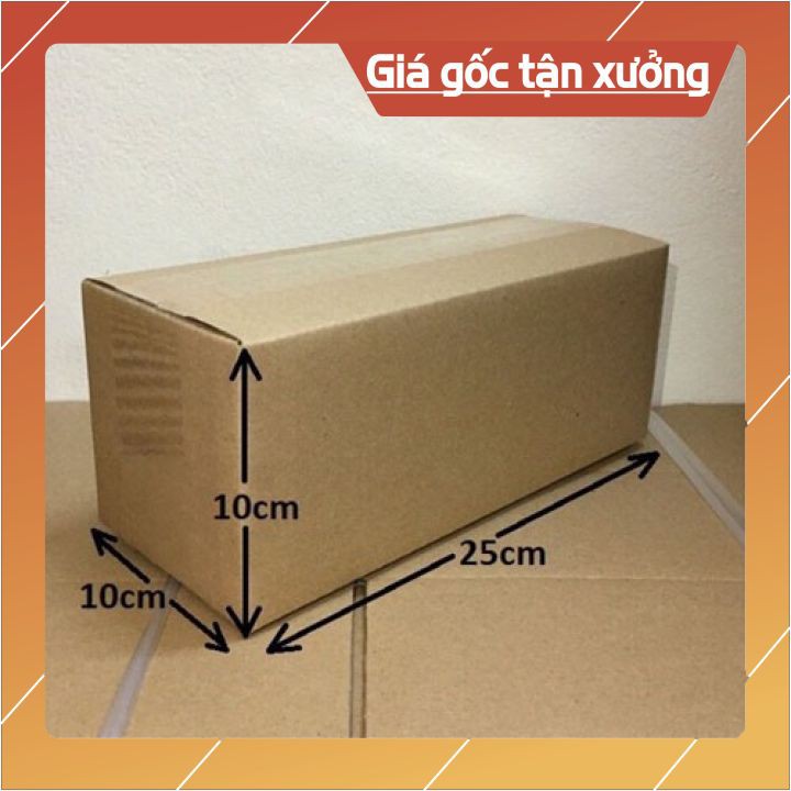 Thùng carton 25x10x10 đóng hàng,thùng giấy cod gói hàng, hộp bìa carton đóng hàng giá rẻ