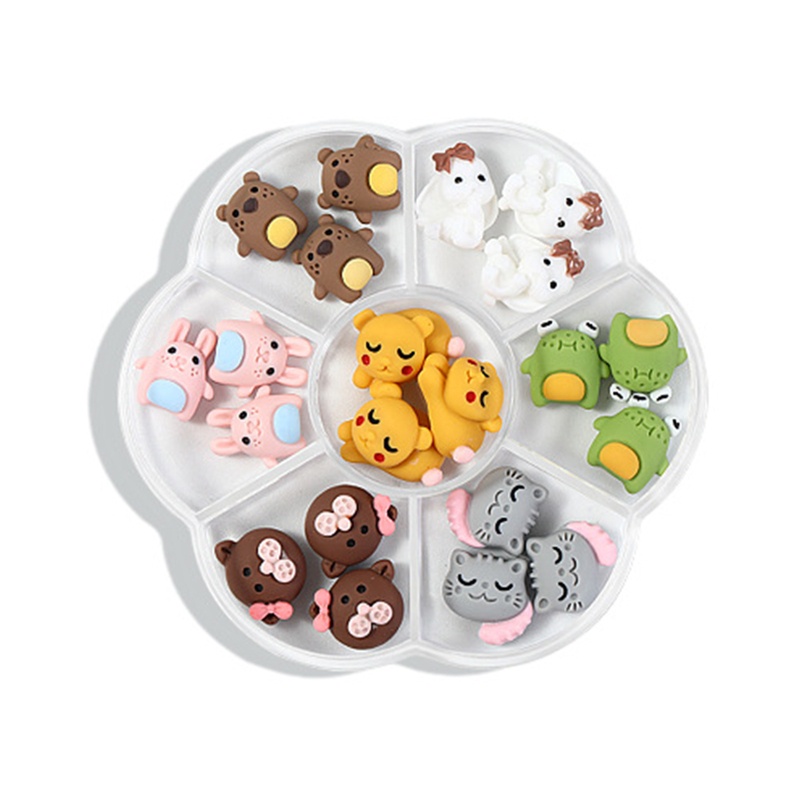 Set 7 Hộp Đựng Phụ Kiện Trang Trí Móng Tay Xinh Xắn