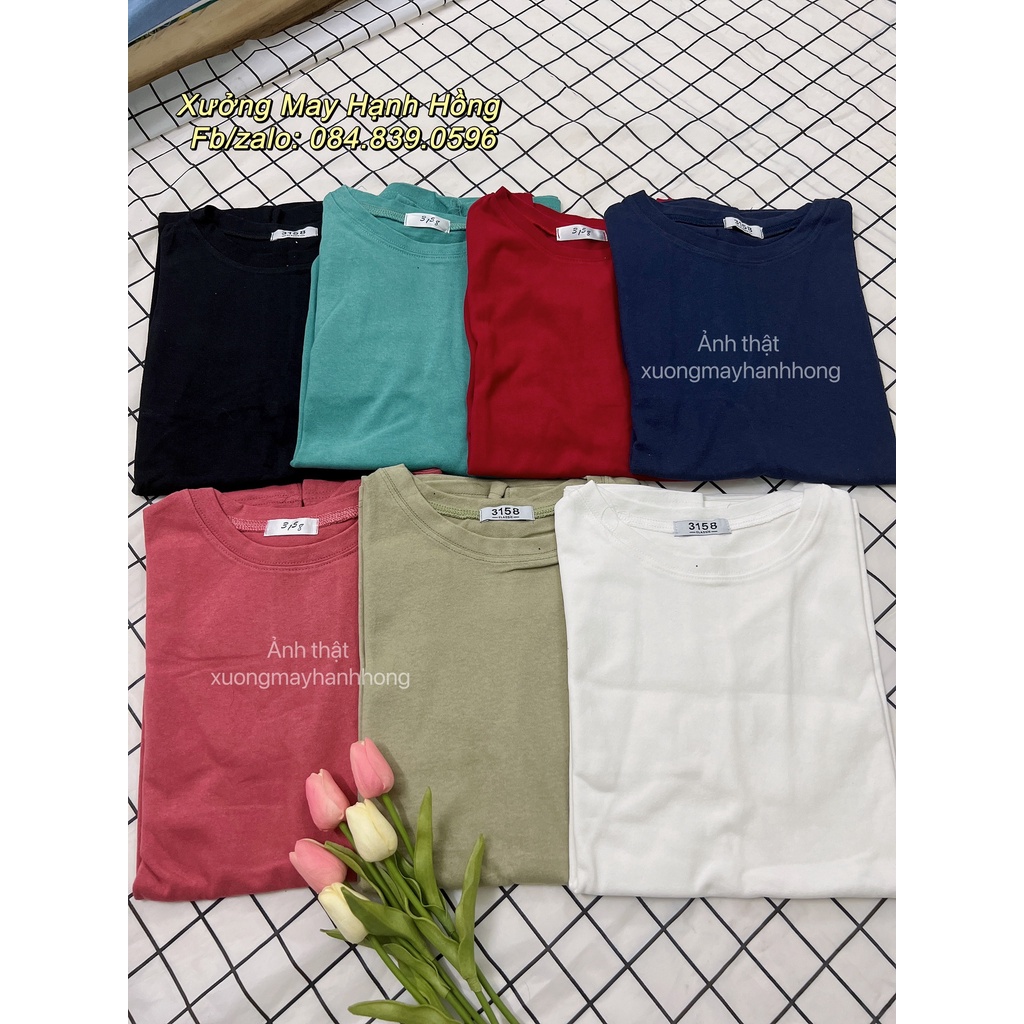 Áo phông trơn chất dày mặc đôi couple nam nữ, áo phônh nam/nữ oversize