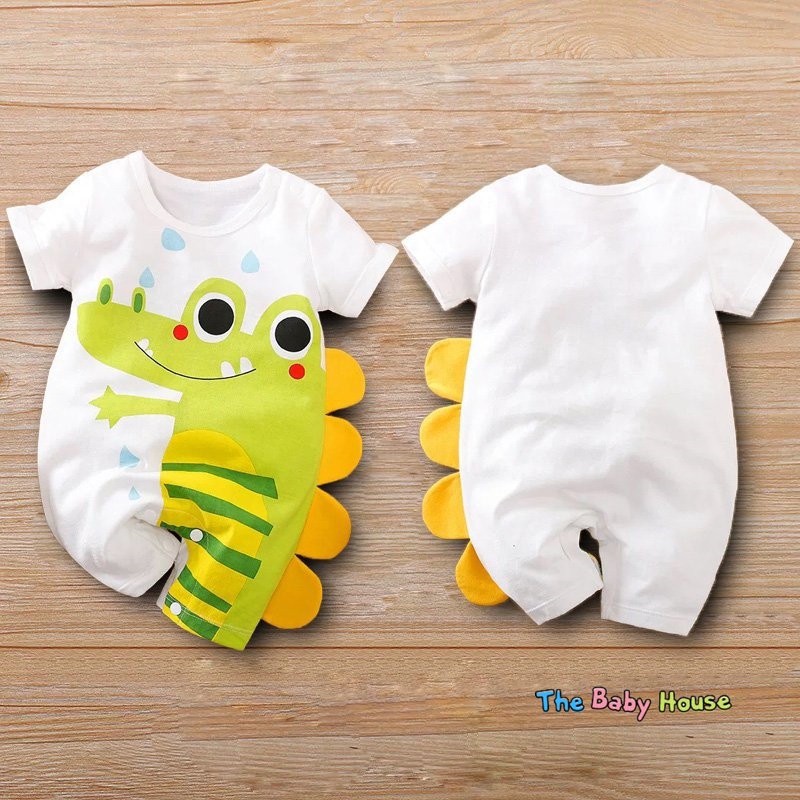 Bộ Áo Liền Thân Cho Bé  𝐅𝐑𝐄𝐄𝐒𝐇𝐈𝐏 Bodysuit Tay Ngắn Họa Tiết Hoạt Hình Dễ Thương Cho Bé