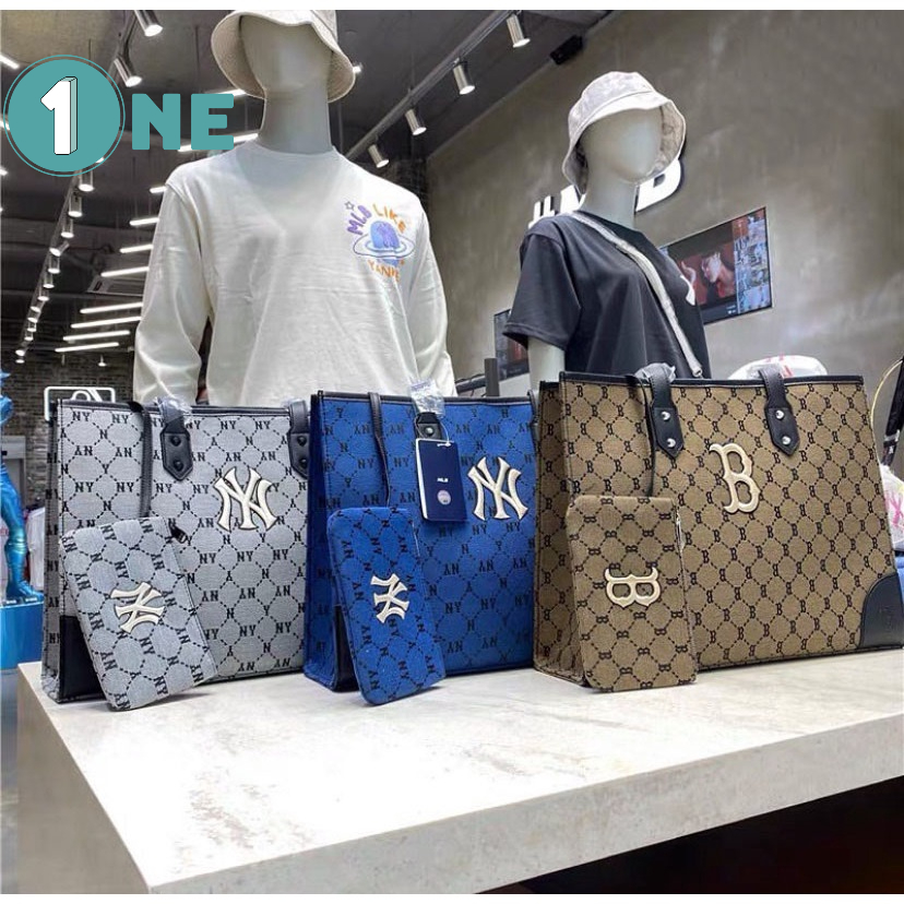 Túi Tote Túi Xách MLB NY Monogram Dia Jacquard Tote Bag Full Tag Mac