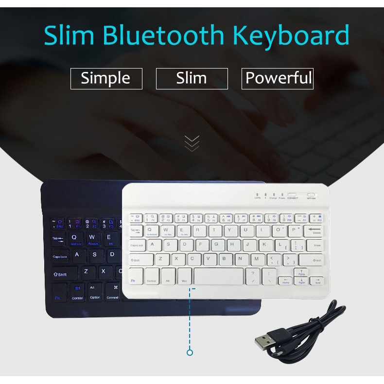 Bàn phím bluetooth không dây mini hỗ trợ ios android cho máy tính/máy tính bảng/điện thoại
